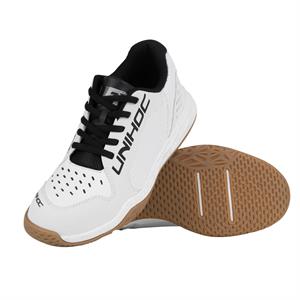 Floorball sko - Str. 35-40 - Unihoc U5 Pro JR - Unisex - Hvid/Sort